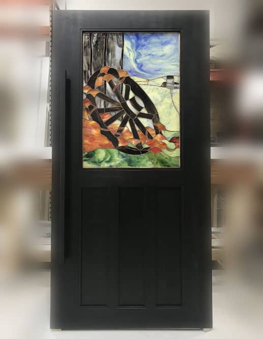 Porte Intérieur Peuplier Massif et Poignée à Tirer AHI et Encastré Custom