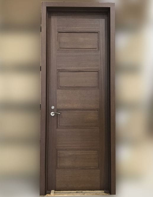 Porte Intérieur 4 Panneaux Ravalés Carrées - Poignée Colombo Flessa Mortaise Magnétique