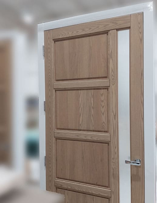 Porte Intérieur Bois Massif Frêne Select & Meilleur et Poignée Colombo BOLD Mortaise Magnetique